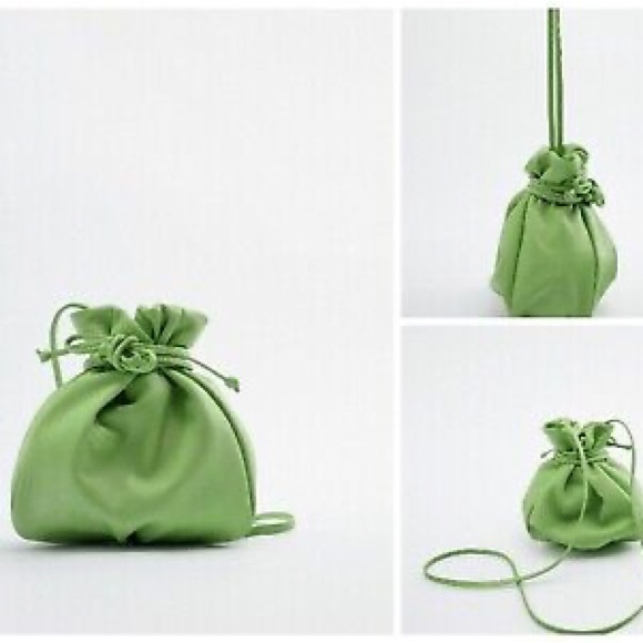 ZARA Soft Genuine Leather Bucket Bag - Picture 2 of 2